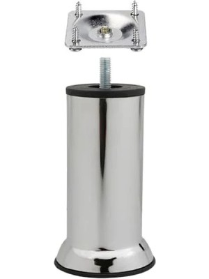 Calperia Krom Metal Mobilya Yükseltme Ayağı - 16'lı Set, 12CM