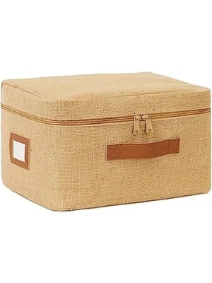 Calperia Küçük Boy Jüt Kumaş Hurç (30 x 22 x 18 Cm)