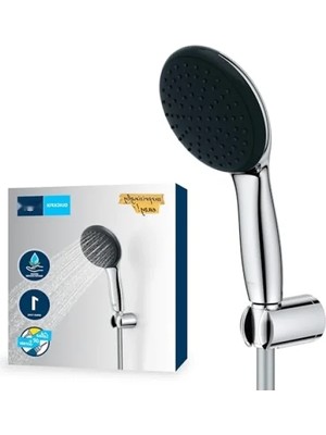 Calperia Yağmur Akışlı El Duşu Seti - 110 Mm, Krom Renk