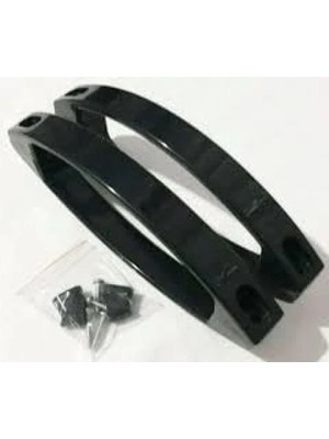 Calperia Cam Duşakabin Ay Kulp 160MM, Siyah Renk, 2 Kapaklık