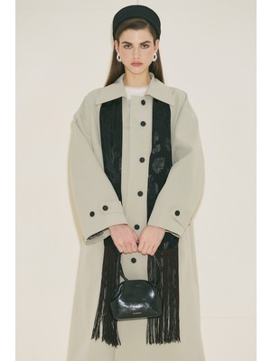 Manuka Püskül Detaylı Şal Siyah