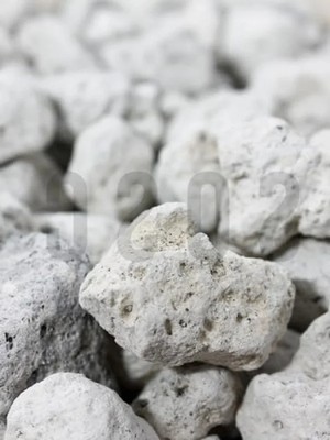 Calperia Doğal Volkanik Beyaz Lav Taşı - Dekoratif Pomza - 1 Litre