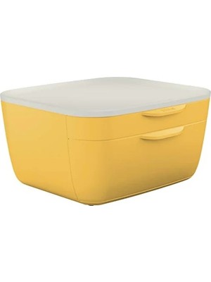 Calperia 2 Bölmeli Çekmece Seti – Sıcak Sarı Renk – Çalışma Masası Aksesuarları Için