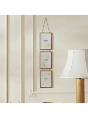 Calperia Dikey Tasarımlı 3'lü Fotoğraf Çerçevesi