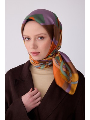 Belli Obje Desen Ipek Twill Eşarp  - 2026 Ilkbahar-Yaz (T)  4300-82