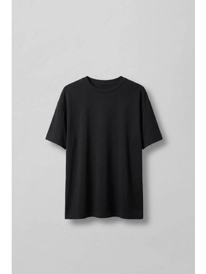 Abluka Online Erkek Oversize T-Shirt Siyah
