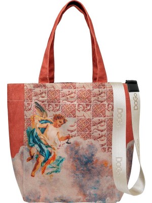 Dogo Kadın Vegan Krem Large Tote Bag - Angel's Dream Tasarım