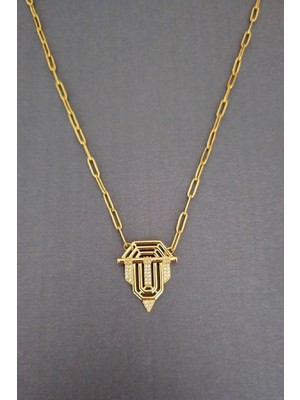 Trenddora Paslanmaz Çelik Altın Kaplama Kararmaz Kolye