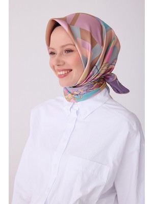 Belli Obje Desen Ipek Twill Eşarp  - 2026 Ilkbahar-Yaz (T)  4300-84