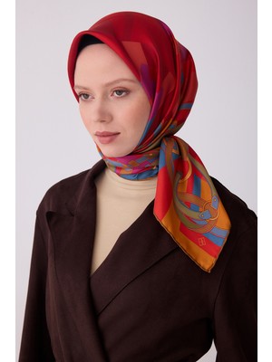 Belli Obje Desen Ipek Twill Eşarp  - 2026 Ilkbahar-Yaz (T)  4300-80