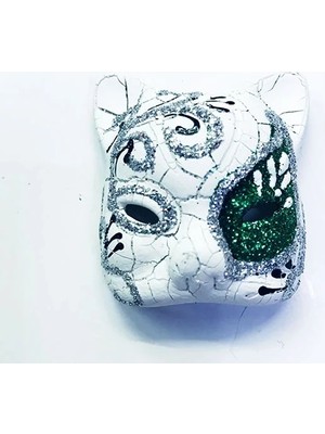 Uslucan Alışveriş Yeşil Renk Işlemeli Seramik Malzemeden Imal Venedik Kedi Model Magnet