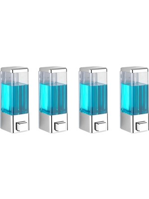 Dln Shop 4 Adet Duvara Monte Sıvı Sabunluk Şampuan Dispenseri. Hem Vidalı Hem Yapışkanlı Montaj D-1