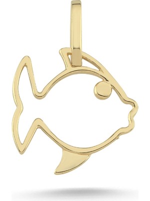 Zümrüt Sarraf 14 Ayar Altın Balık Kolye Ucu