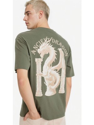 Defacto %100 Pamuk Boxy Fit Baskılı Tişört