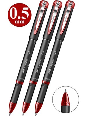 Artlantis Kırmızı Pilot Kalem Dna Gel Pen 3 Adet Scrikss Pilot Kalem 0.5mm Roller Uç Pilot Kalem Ince Uçlu Likit Mürekkepli