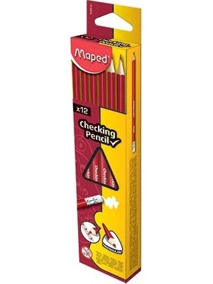 Maped Kırmızı Kopya Kalemi Checking Kalemi Correction Pencil (12 Li Paket) 838510