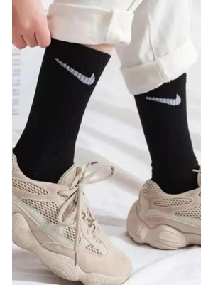 Nike Cushioned 3 Pack Cotton Crew Socks 3 Lü Pamuklu Spor Çorap Siyah