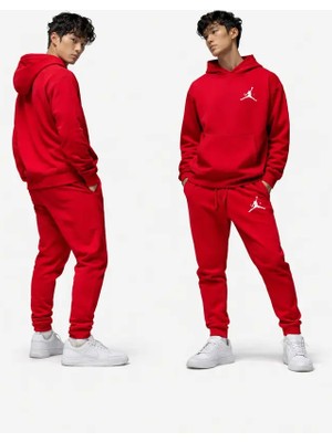 Nike Jordan Erkek Kırmızı Hoodie & Eşofman Altı Takım