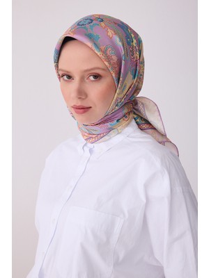 Belli Etnik Desen Ipek Twill Eşarp  - 2026 Ilkbahar-Yaz (T)  4304-80