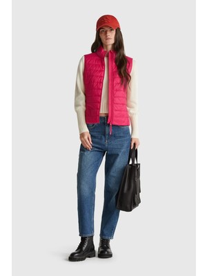 United Colors Of Benetton Fuşya Kadın / Kız Kdn_polyester Dolgulu Fermuarlı Slim Fit Pufa Yelek Model Kodu: 2TWDDJ00VFUŞYA