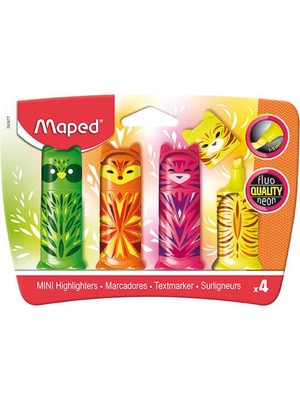 Maped Fosforlu Kalem (İşaret Kalemi) Mini Cute Mini 4 Renk Blister 743677