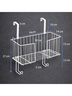 Hediye Bahçesi Kapı Arkası Ütü ve Ütü Masası Askısı Organizer