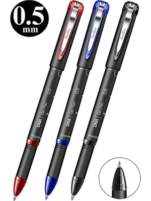 Artlantis Siyah Mavi Kırmızı Pilot Kalem Dna Gel Pen 3 Adet Scrikss Pilot Kalem 0.5mm Roller Uç Kalem Ince Uçlu Likit Mürekkepli