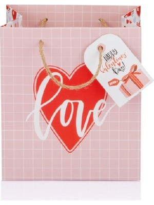 Gıpta Valentines Day B3 Caritas Karton Çanta (Hediye Çantası) 170X130X190 Mm (32 Li Paket) BG9735