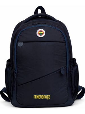 Fenerbahçe Lisanslı Lacivert Sırt Çantası - Su Itici Kumaşlı Çapraz Cep Detaylı Laptop Bölmeli Okul Çantası