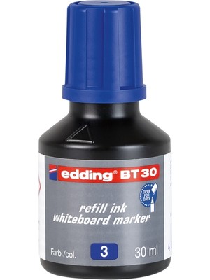 Edding BT30 Tahta Kalemi Mürekkebi (Mürekkep) 30ML Mavi (10 Lu Paket)