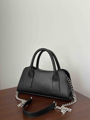 Nues Kadın Zincir Askılı Mini Deri El ve Omuz Çantası