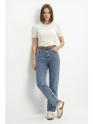 Rays Buzkar Kemerli Likralı Jean 3043