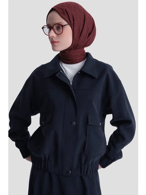 Armine Bomber Ceketli Tensel Takım Lacivert