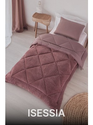Isessia Lüks Wellsoft Çift Taraflı Yumuşak 4 Mevsim Konfor Yorgan Seti | Yorgan | Uyku Seti 155 x 215 cm