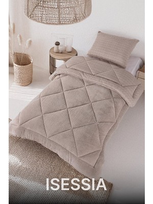 Isessia Lüks Wellsoft Çift Taraflı Yumuşak 4 Mevsim Konfor Yorgan Seti | Yorgan | Uyku Seti 155 x 215 cm