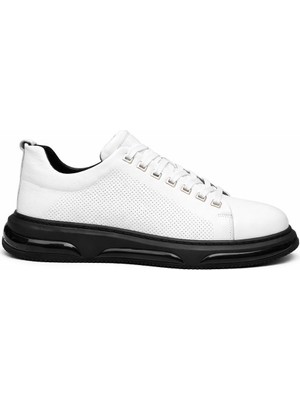 Bambi Beyaz Hakiki Deri Erkek Sneaker E01080257903