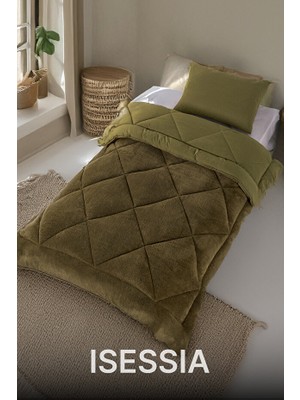 Isessia Lüks Wellsoft Çift Taraflı Yumuşak 4 Mevsim Konfor Yorgan Seti | Yorgan | Uyku Seti 155 x 215 cm