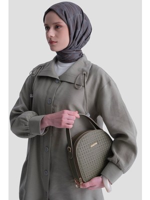 Armine Düğme Detaylı Giyçık Takım Küf Yeşili