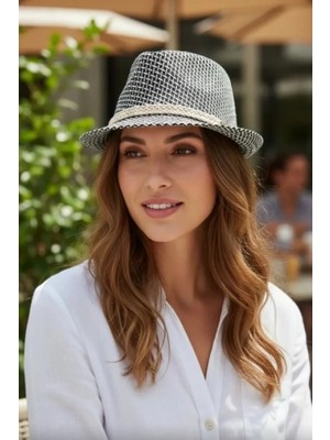 Bay Şapkacı Düğmeli Kadın Fötr Şapka 6252