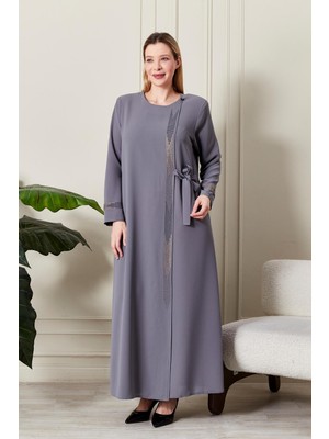 Kadın Büyük Beden Etamin Abaya Ferace