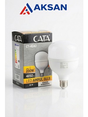 Cata CT-4242 45W 4850 Lümen E27 Duy 3200K Günışığı Yüksek Işıklı Torch LED Ampul (Tekli,4'lü,10'lu)