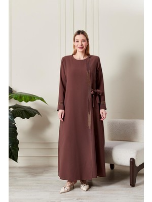 Kadın Büyük Beden Etamin Abaya Ferace
