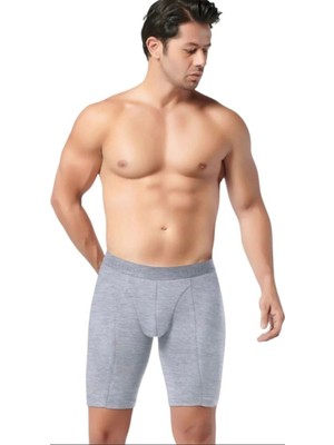 Gümüş 3'lü Erkek Uzun Likralı Boxer