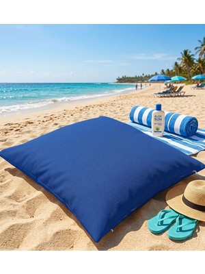Su Geçirmez Plaj ve Bahçe Minderi - 600 Denye Fermuarlı, Iç Kılıflı Yer Minderi Beach Minderi