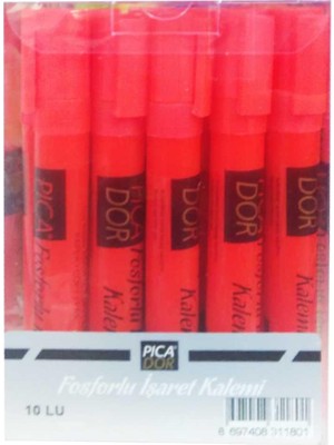 Picador Fosforlu Kalem Nar Çiçeği 421 10 Lu (1 Paket 10 Adet)