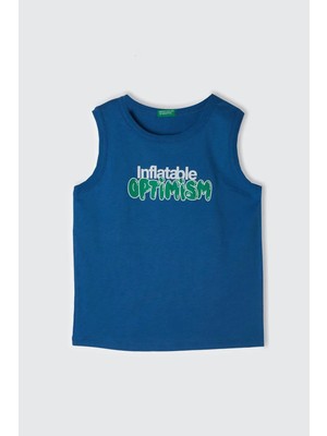 United Colors Of Benetton 3m6 Erkek Ek_önü Baskı Detaylı Kolsuz Üst Model Kodu: 224P3I1XGH00U3M6