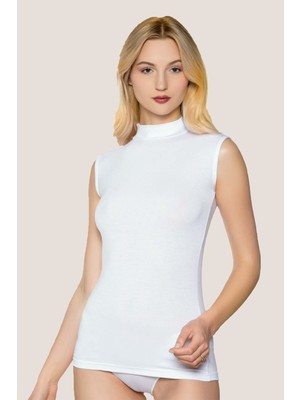 Sortie Kadın Atlet Sıfır Kol Boğazlı Balıkçı Yaka Bambu Ten Rengi