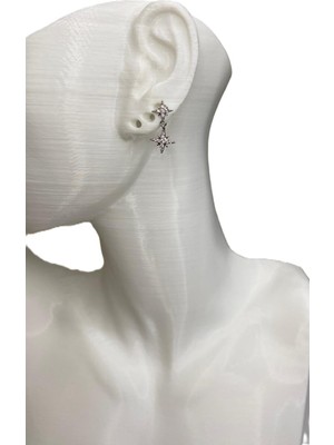 Gülnar Bijuteri Kutup Yıldızı Tragus Pearsıng Çelik Kıkırdak Küpe (1 Adet )