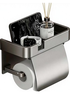 Microcase Duvara Monte Yapışkanlı Tuvalet Kağıdı Askılığı ve Telefon Tutucu AL5706