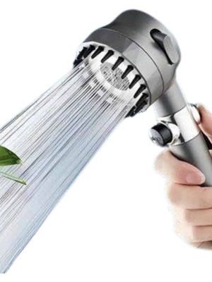 İsingir Shopping Yüksek Performanslı Masaj Etkili Su Tasarruflu Duş Başlığı Krom Kaplama Uzun  - IS002Y-7RJ06